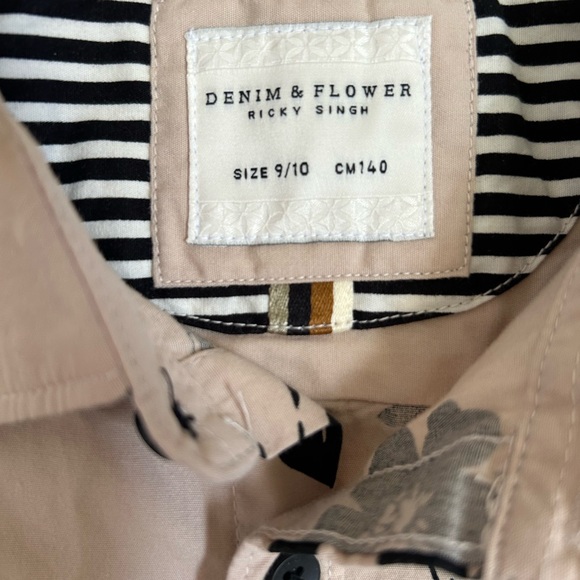 Denim & Flower Boys Floral Tropical Short Sleeve Dress Shirt🏝️☀️⛱️ - Picture 7 of 14